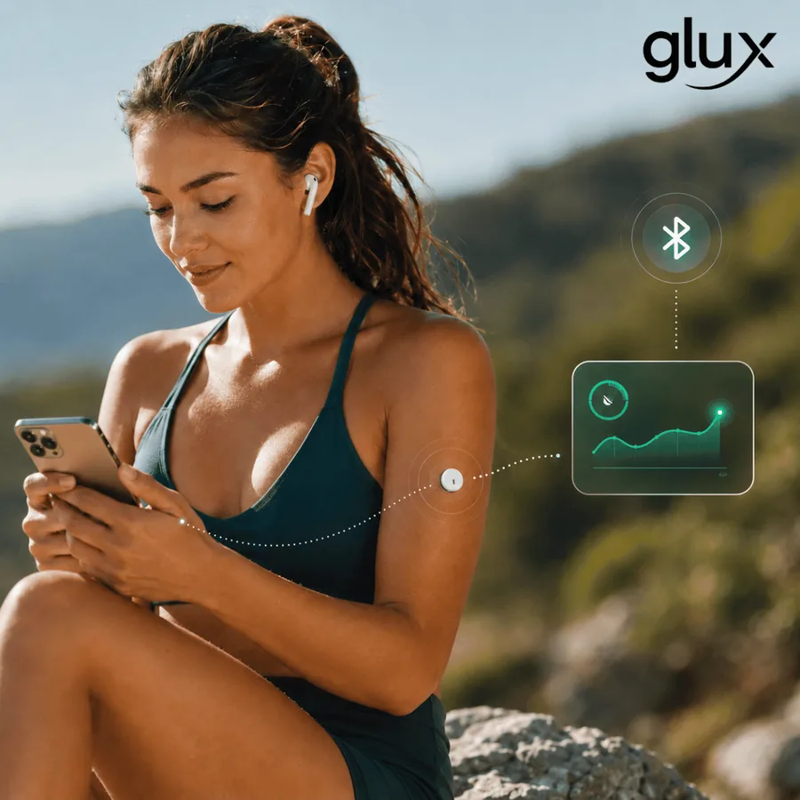 LinX CGM sensor, top view